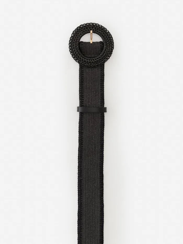 Belts Women JMcLaughlin Popie Grasscloth Belt Black