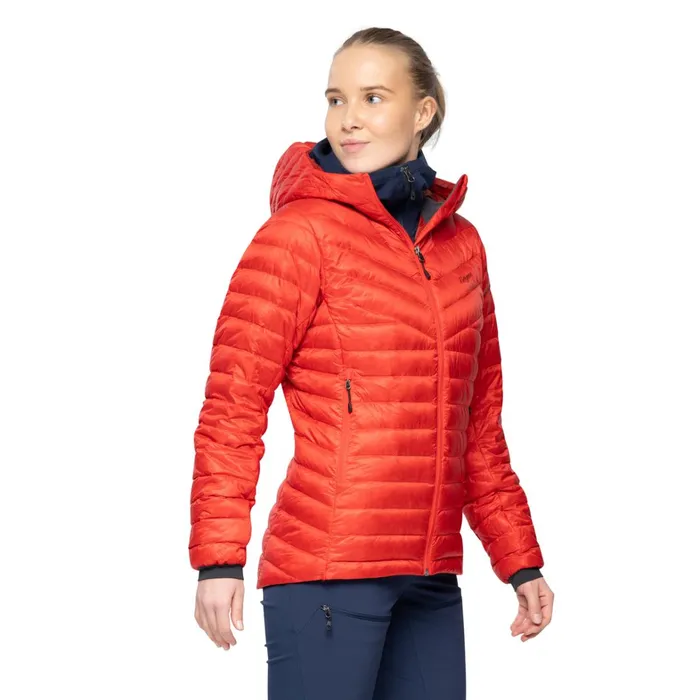 Bergans Of Norway Down Jackets Rabot Light Down Jacket Hood Firered 8211 Women