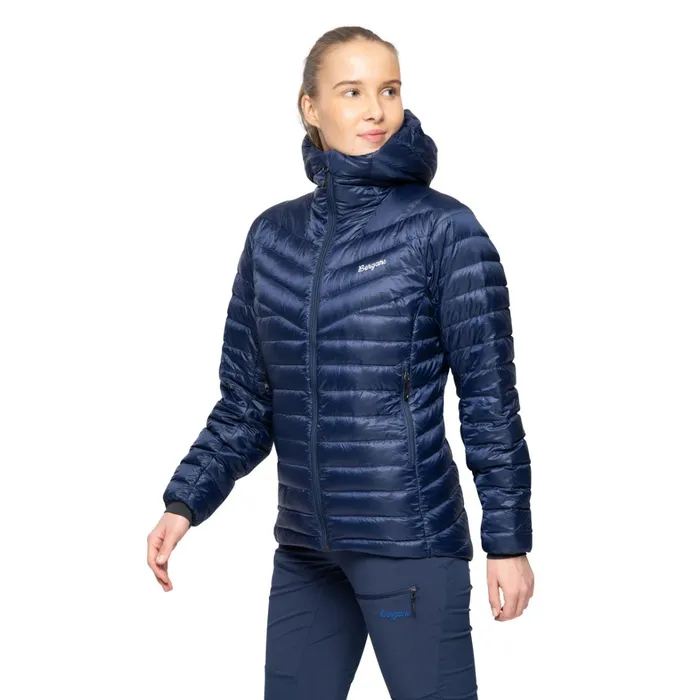 Bergans Of Norway Down Jackets Rabot Light Down Jacket Hood Navy Blue 8211 Women
