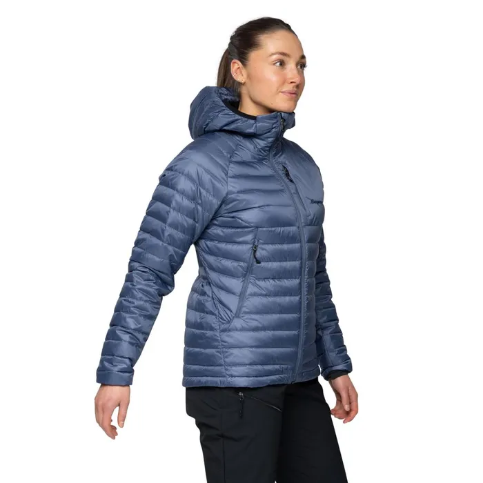Bergans Of Norway Down Jackets Vaagaa Light Down Jacket Hood Granite Blue 8211 Women