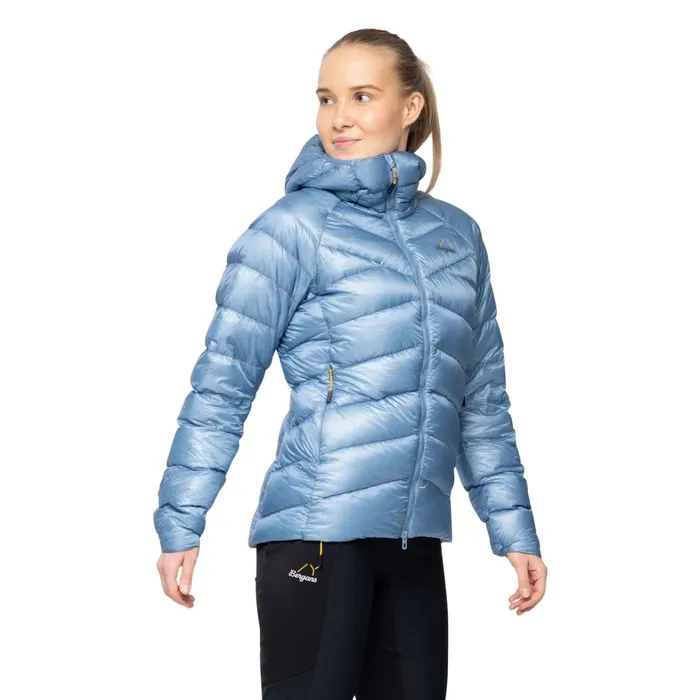 Bergans Of Norway Down Jackets Y Lightline Weightless Down Jacket Hood Elemental Blue 8211 Women