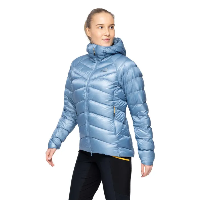 Bergans Of Norway Down Jackets Y Lightline Weightless Down Jacket Hood Elemental Blue 8211 Women