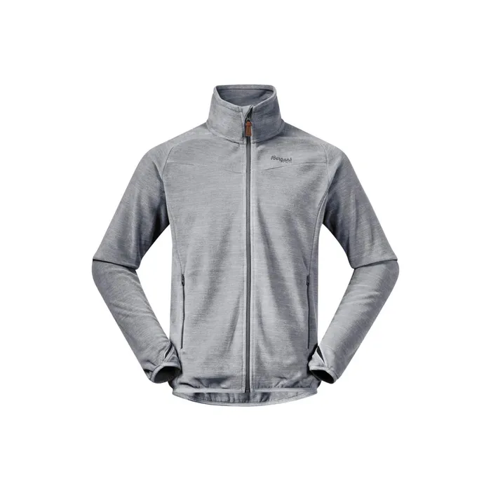 Bergans Of Norway Fleece Hareid Fleece Jacket Nohood Aluminium 8211 Men