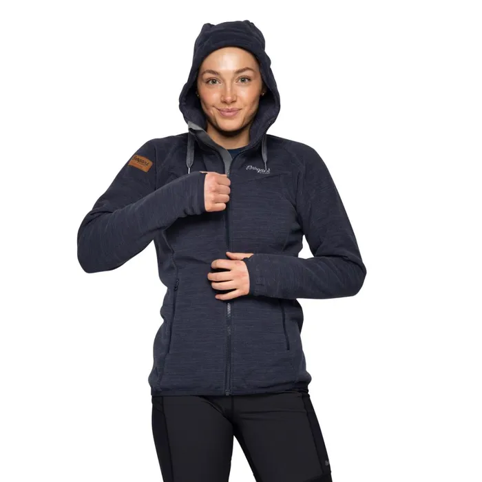 Bergans Of Norway Fleece Hareid Fleece W Jacket Dark Navy 8211 Women