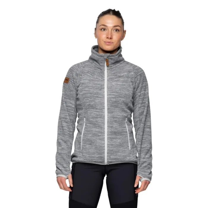 Bergans Of Norway Fleece Hareid Fleece W Jacket Nohood Aluminium 8211 Women