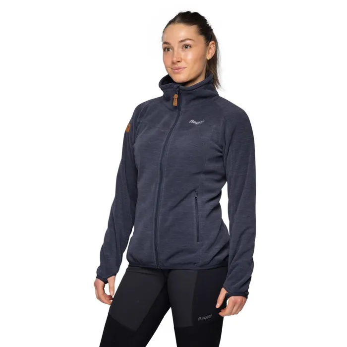 Bergans Of Norway Fleece Hareid Fleece W Jacket Nohood Dark Navy 8211 Women