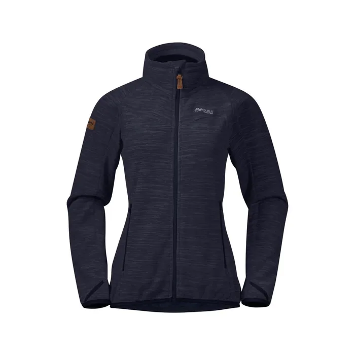 Bergans Of Norway Fleece Hareid Fleece W Jacket Nohood Dark Navy 8211 Women