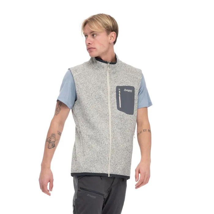 Bergans Of Norway Fleece Kamphaug Knitted Vest Chalk Sand 8211 Men