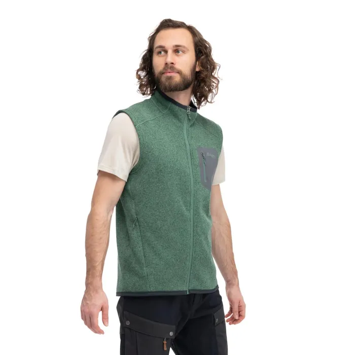 Bergans Of Norway Fleece Kamphaug Knitted Vest Dark Jade Green 8211 Men
