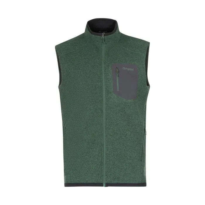 Bergans Of Norway Fleece Kamphaug Knitted Vest Dark Jade Green 8211 Men