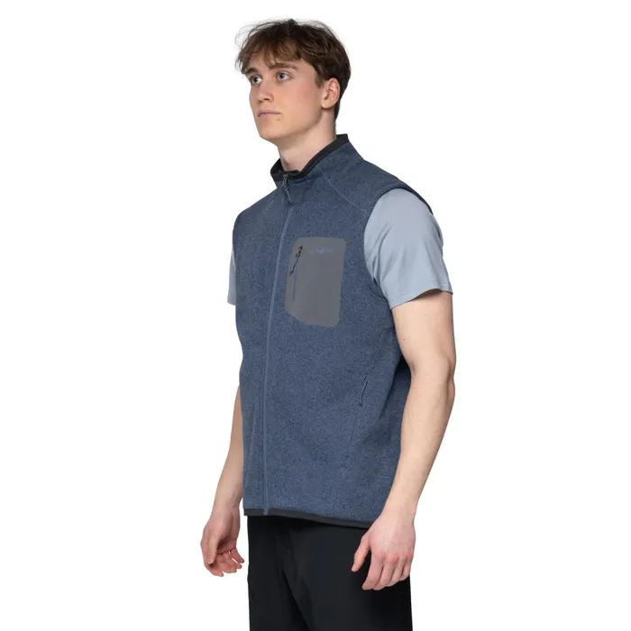 Bergans Of Norway Fleece Kamphaug Knitted Vest Granite Blue 8211 Men