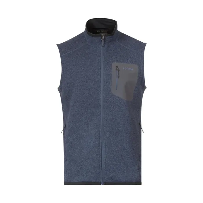 Bergans Of Norway Fleece Kamphaug Knitted Vest Granite Blue 8211 Men