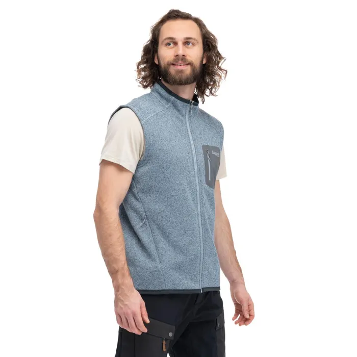 Bergans Of Norway Fleece Kamphaug Knitted Vest Husky Blue 8211 Men