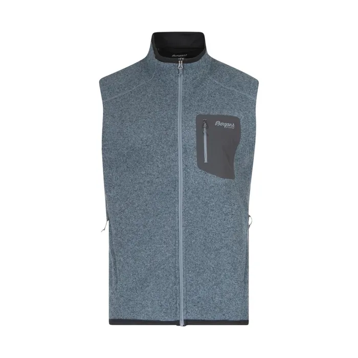 Bergans Of Norway Fleece Kamphaug Knitted Vest Husky Blue 8211 Men