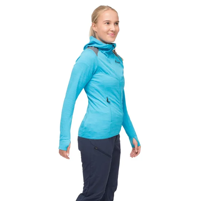 Bergans Of Norway Fleece Rabot Active Mid Hood W Jacket Aqua Lagoon 8211 Women