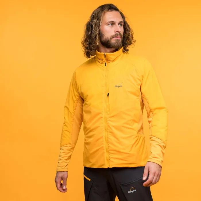 Bergans Of Norway Insulated Jackets Y Mountainline Light Insulated Air Jacket Mango Yellow 8211 Men