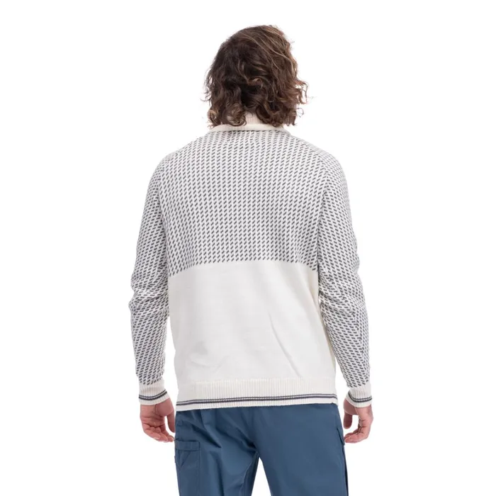 Bergans Of Norway Jumpers And Long Sleeves Alvdal Wool Half Zip Vanilla White Solid Dark Grey 8211 Men