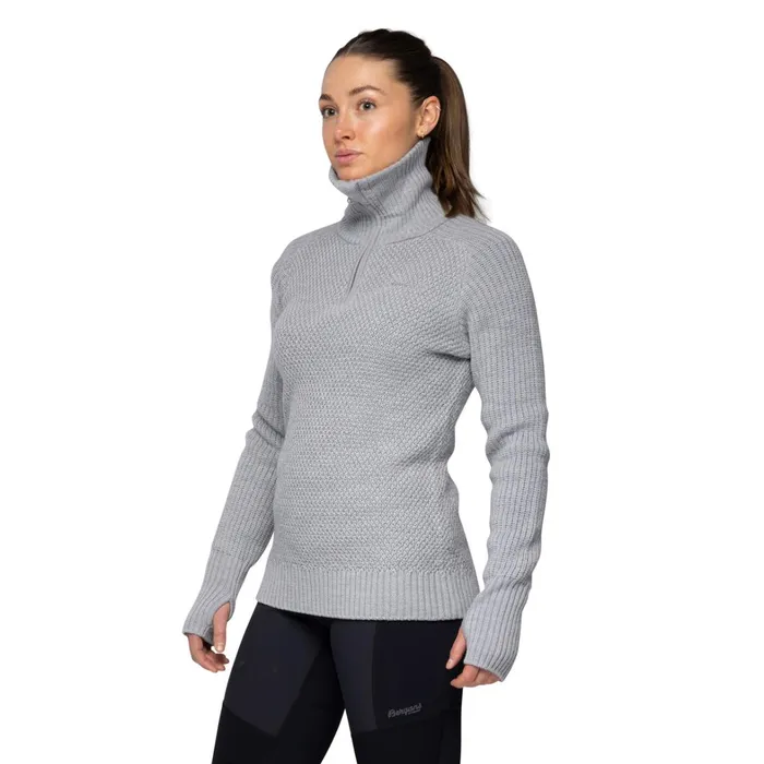 Bergans Of Norway Jumpers And Long Sleeves Ulriken Jumper Magnesium Grey 8211 Women