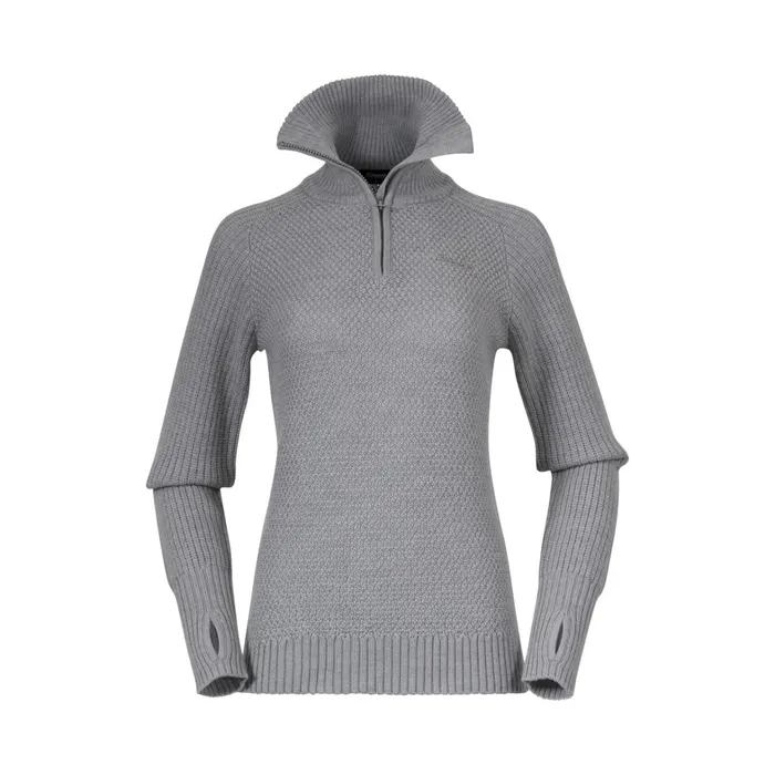 Bergans Of Norway Jumpers And Long Sleeves Ulriken Jumper Magnesium Grey 8211 Women