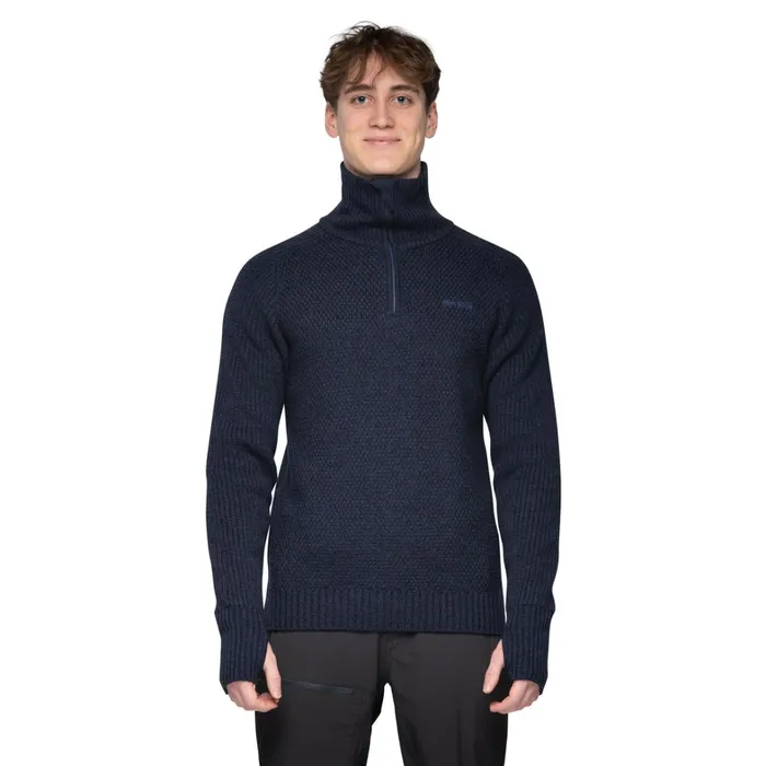 Bergans Of Norway Jumpers And Long Sleeves Ulriken Jumper Navy Blue 8211 Men