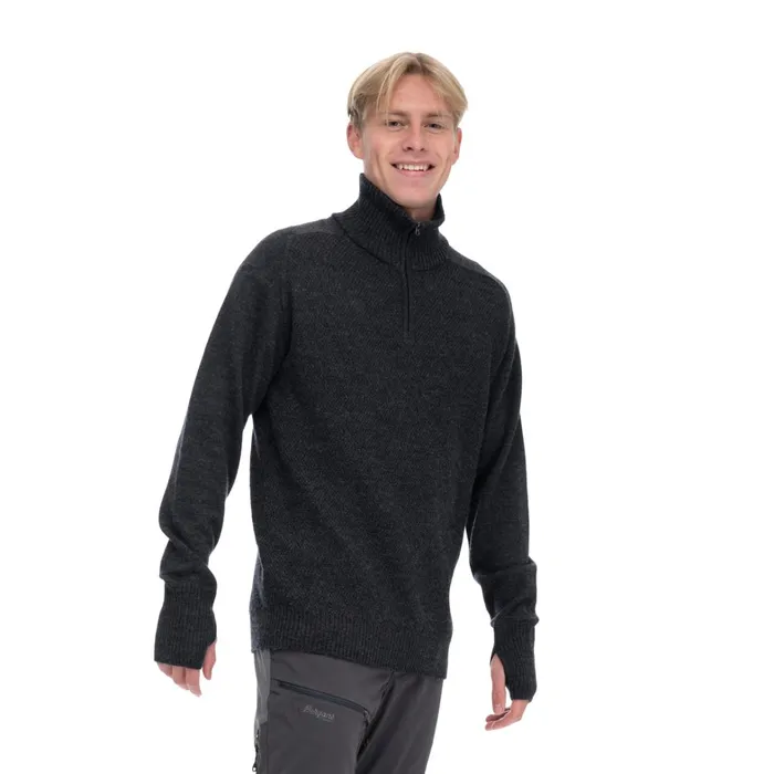 Bergans Of Norway Jumpers And Long Sleeves Ulriken Light Merino Jumper Dark Shadow Grey 8211 Men