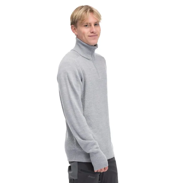 Bergans Of Norway Jumpers And Long Sleeves Ulriken Light Merino Jumper Magnesium Grey 8211 Men