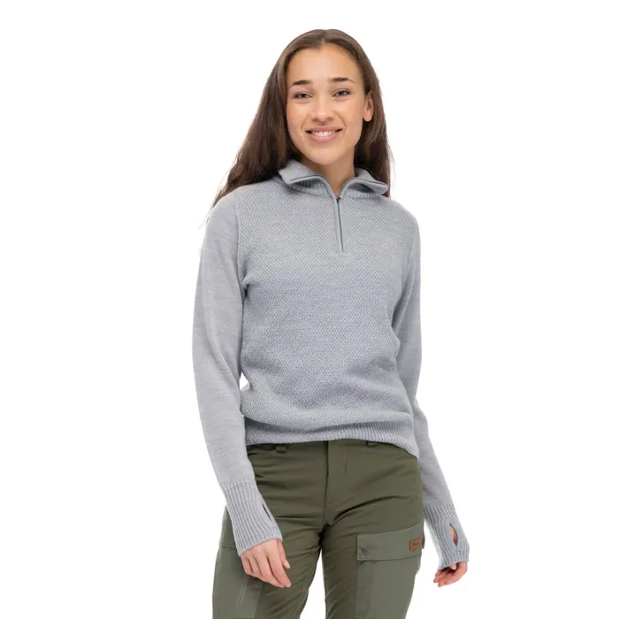 Bergans Of Norway Jumpers And Long Sleeves Ulriken Light Merino Jumper Magnesium Grey 8211 Women