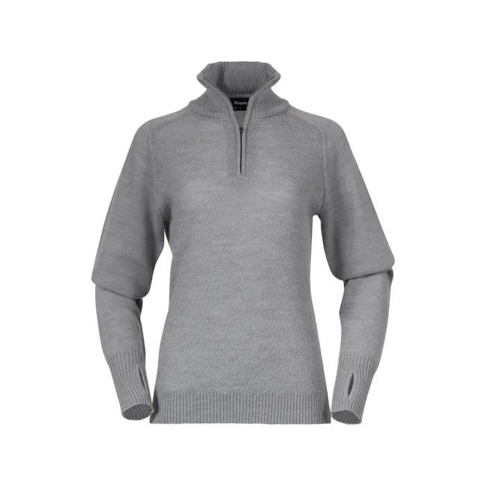 Bergans Of Norway Jumpers And Long Sleeves Ulriken Light Merino Jumper Magnesium Grey 8211 Women
