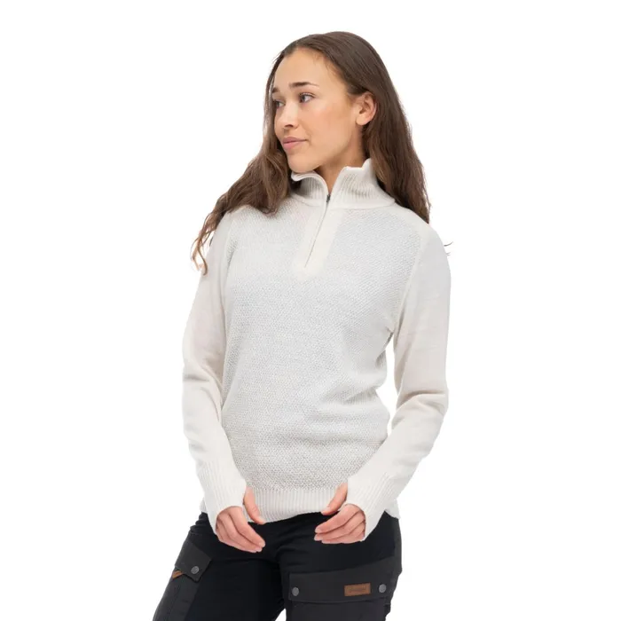 Bergans Of Norway Jumpers And Long Sleeves Ulriken Light Merino Jumper Vanilla White 8211 Women