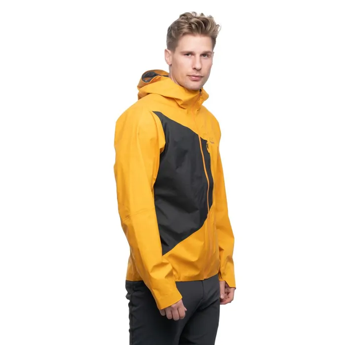 Bergans Of Norway Shell Jackets Y Lightline Air 3l Shell Jacket Mango Yellow Dark Shadow Grey 8211 Men