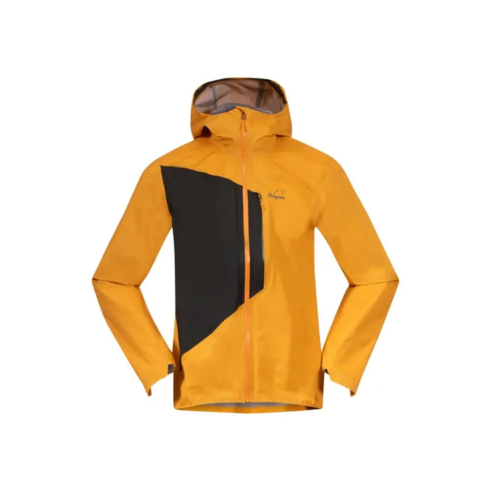 Bergans Of Norway Shell Jackets Y Lightline Air 3l Shell Jacket Mango Yellow Dark Shadow Grey 8211 Men