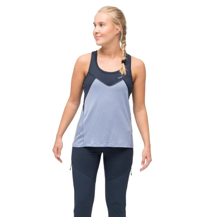 Bergans Of Norway Singlets Tind Wool Top Blueberry Milk Navy Blue 8211 Women