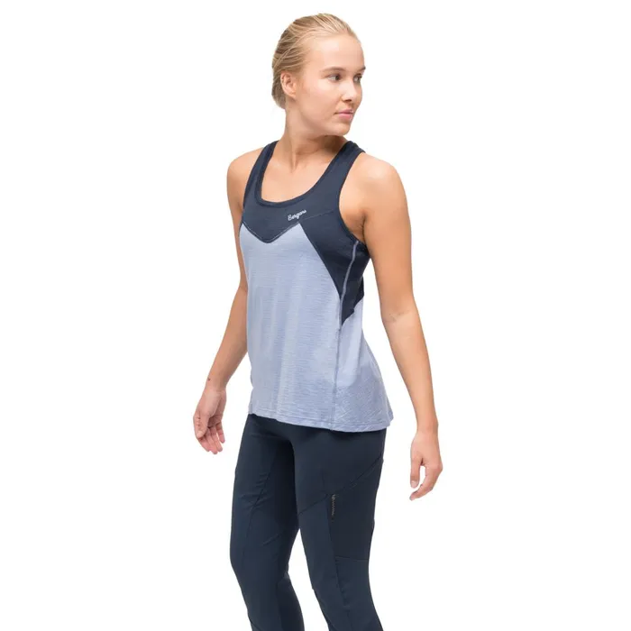 Bergans Of Norway Singlets Tind Wool Top Blueberry Milk Navy Blue 8211 Women