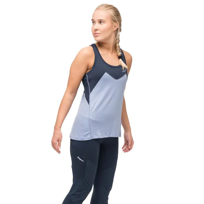 Bergans Of Norway Singlets Tind Wool Top Blueberry Milk Navy Blue 8211 Women