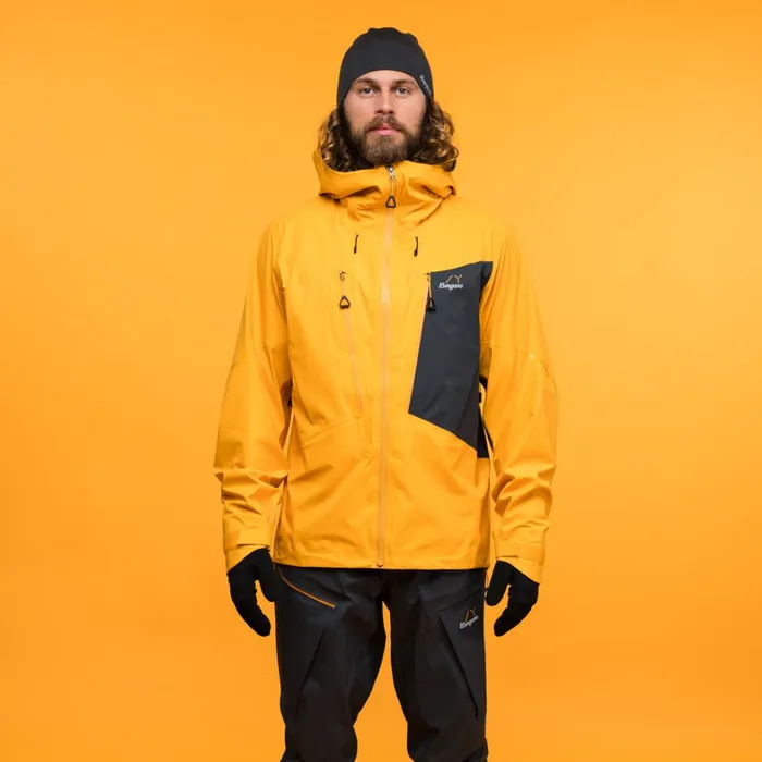 Bergans Of Norway Ski Jackets Y Mountainline Breathe 3l Shell Jacket Mango Yellow 8211 Men Bergans Of Norway Ski Jackets Y Mountainline Breathe 3l Shell Jacket Mango Yellow 8211 Men