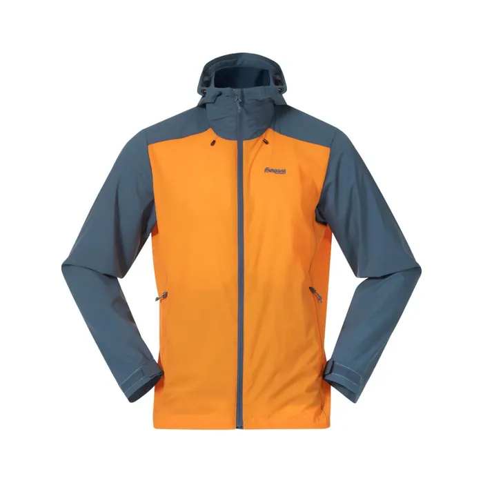 Bergans Of Norway Softshell Jackets Skar Light Windbreaker Jacket Cloudberry Yellow Orion Blue 8211 Men