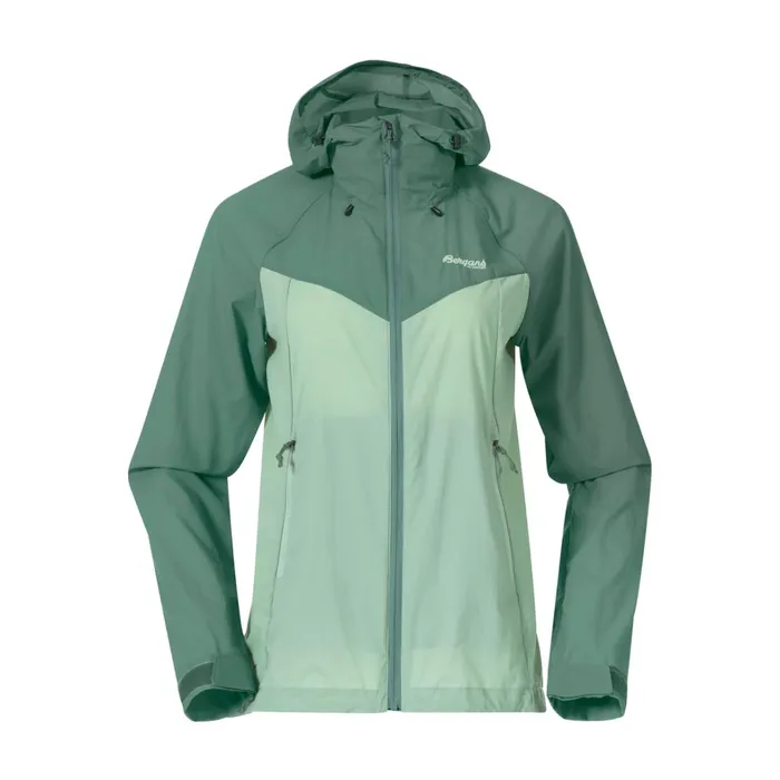 Bergans Of Norway Softshell Jackets Skar Light Windbreaker Jacket Light Jade Green Dark Jade Green 8211 Women
