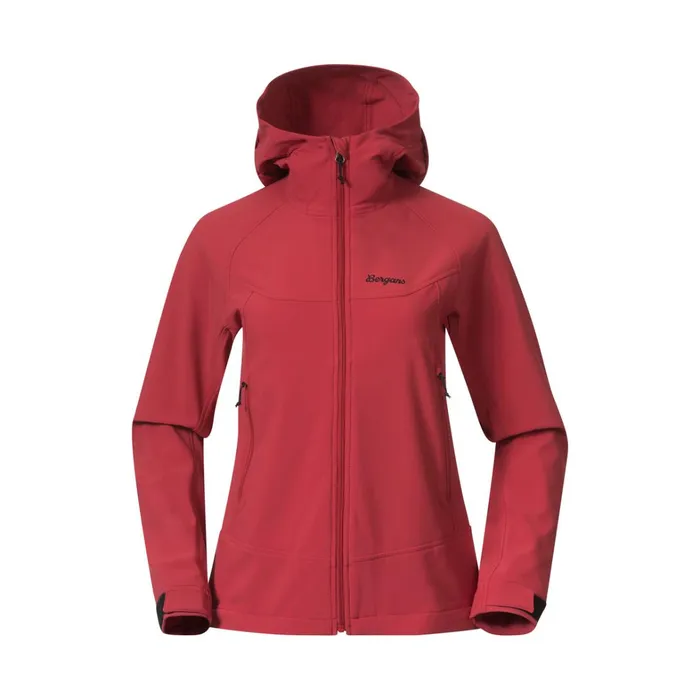 Bergans Of Norway Softshell Jackets Vaagaa Softshell Jacket Hood Crimson Red 8211 Women