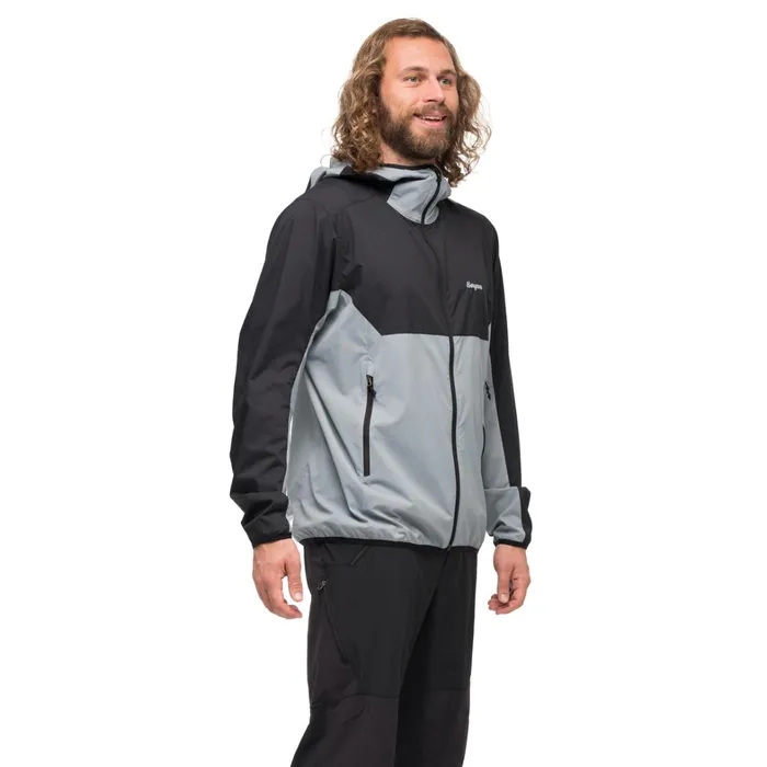 Bergans Of Norway Softshell Jackets Vaagaa Windbreaker Jacket Husky Blue Black 8211 Men