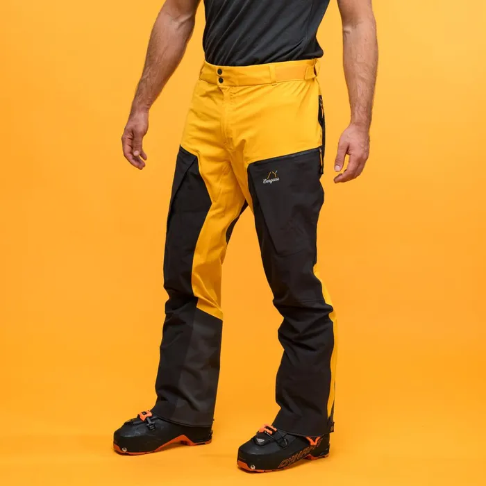 Bergans Of Norway Softshell Pants Y Mountainline Hybrid Softshell Pants Mango Yellow Dark Shadow Grey 8211 Men