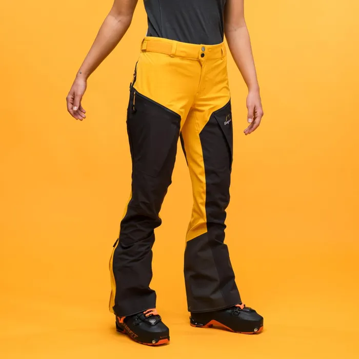 Bergans Of Norway Softshell Pants Y Mountainline Hybrid Softshell Pants Mango Yellow Dark Shadow Grey 8211 Women