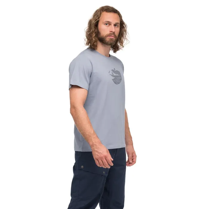 Bergans Of Norway TShirts Nordmarka Organic Cotton Print Tee Husky Blue 8211 Men