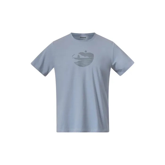 Bergans Of Norway TShirts Nordmarka Organic Cotton Print Tee Husky Blue 8211 Men