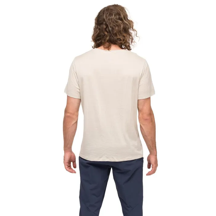 Bergans Of Norway TShirts Rabot Emblem Wool Tee Chalk Sand 8211 Men