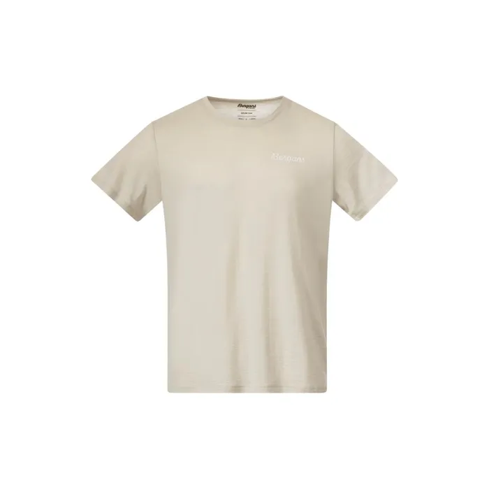 Bergans Of Norway TShirts Rabot Emblem Wool Tee Chalk Sand 8211 Men