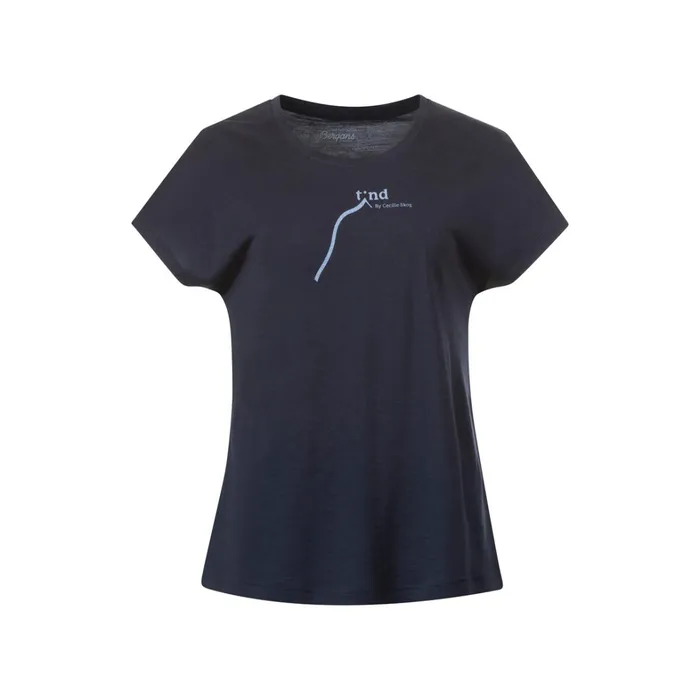 Bergans Of Norway TShirts Tind Altitude Merino Tee Navy Blue 8211 Women