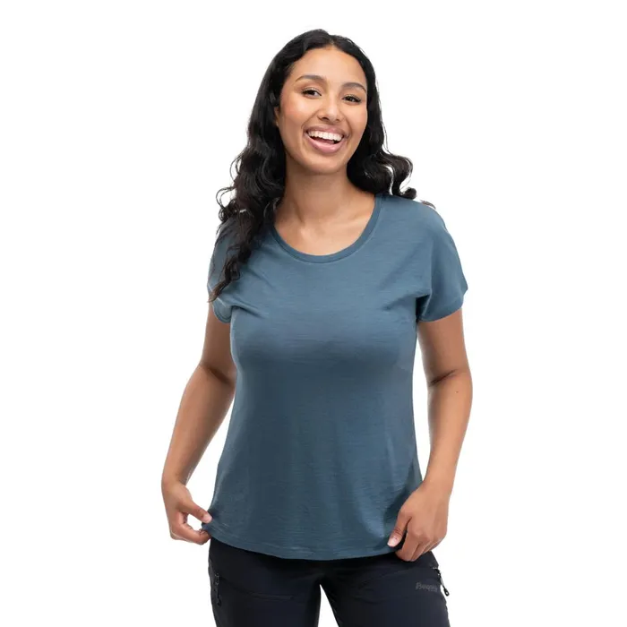 Bergans Of Norway TShirts Urban Wool W Tee Orion Blue 8211 Women