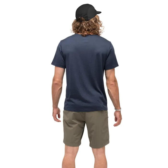 Bergans Of Norway TShirts Vaagaa Explore Merino Tee Navy Blue 8211 Men