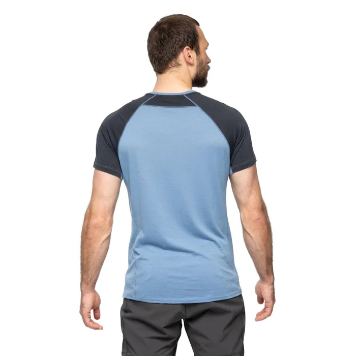 Bergans Of Norway TShirts Y Lightline Merino Tee Elemental Blue Dark Shadow Grey 8211 Men