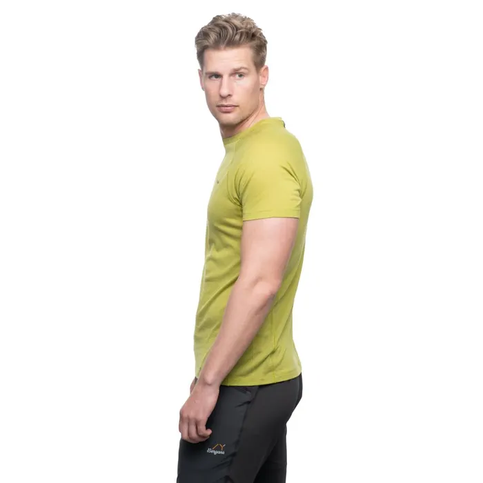 Bergans Of Norway TShirts Y Lightline Merino Tee Golden Lime Green 8211 Men